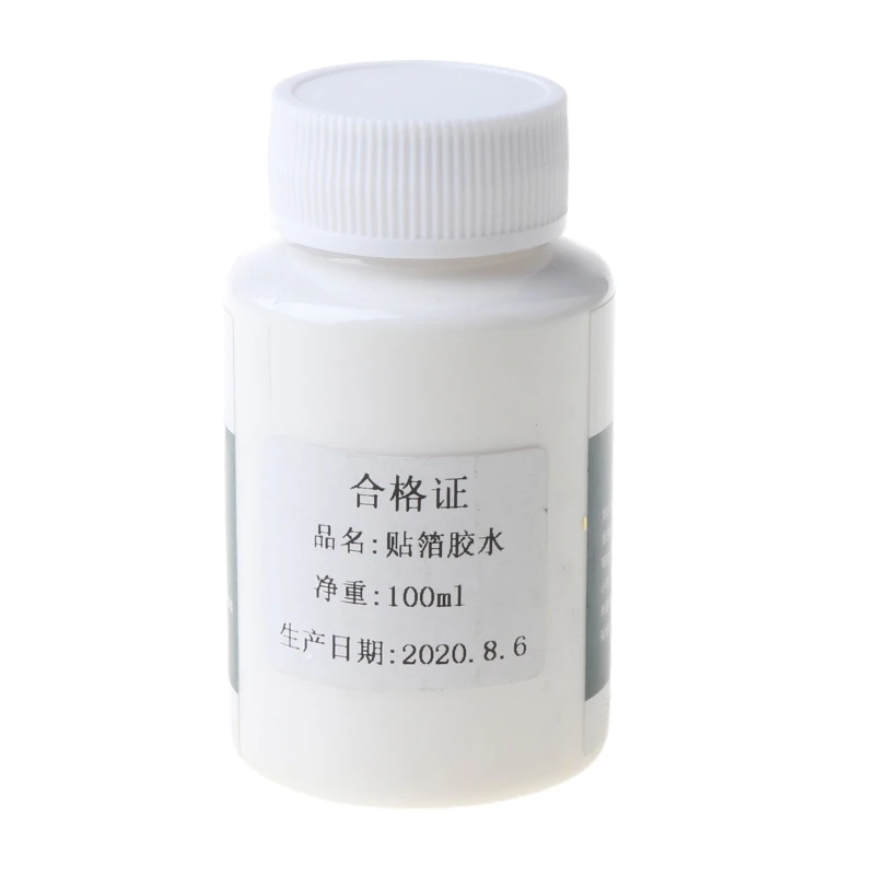 100g Gold Leaf Foil Glue Liquid Adhesive Epoxy Resin Water Based Metal Leaf Adhesive for DIY Decorative Craft Glass Wood