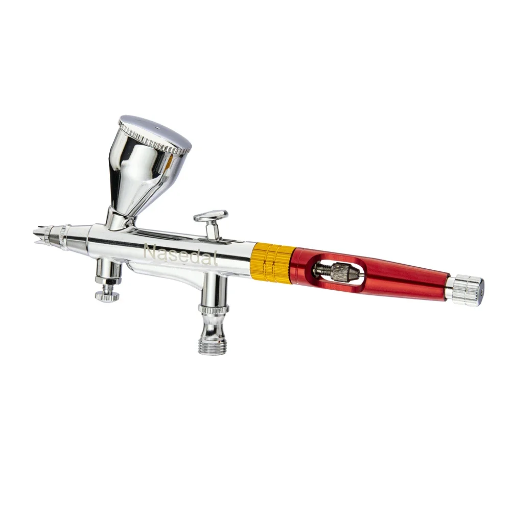 Imagem -02 - Airbrush 03 Milímetros Nasedal Gravidade Alimentação Dual-action Airbrush Novo Design Pistola de Pulverização para Art Craft Modelo Pintura Pulverização Hobby
