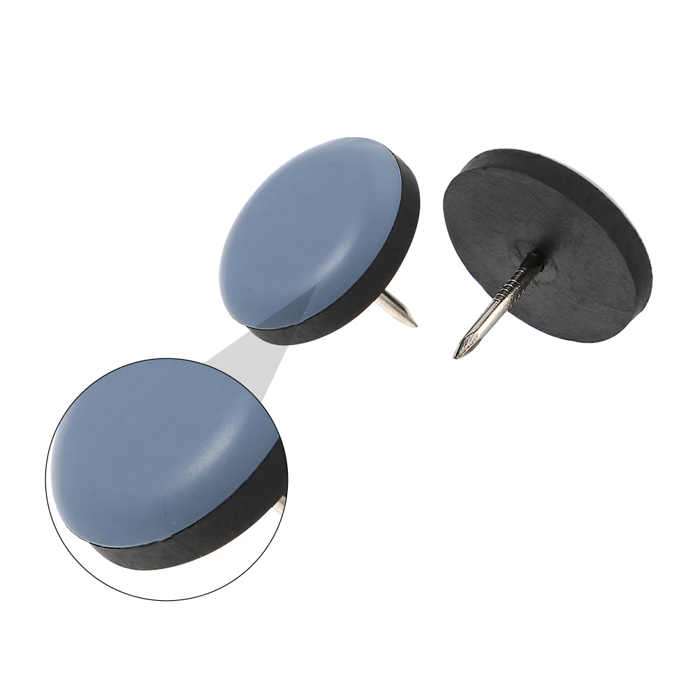 20 Pcs Furniture Leg Bottom Tacks Glide Pad Floor Protector Noise Reducer Nail-on Cushions Anti-scratch Furniture