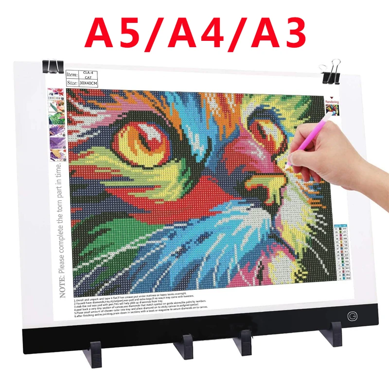 

New A3/A4/A5 Three Level Dimmable Led Light Pad Drawing Board Pad Tracing Light Box Eye Protection Easier for Diamond Painting