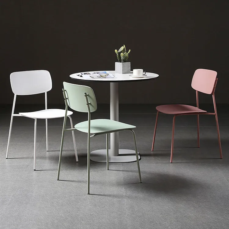 Light luxury dining table Modern simple white small round table Household dessert shop Cafe square table Restaurant booth