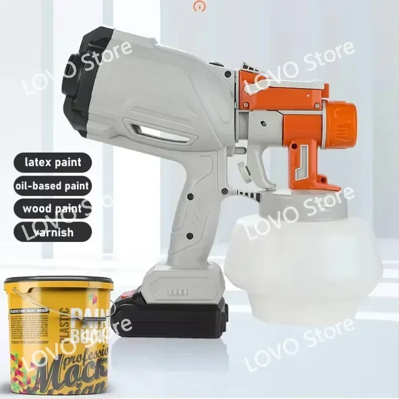 Household DIY Battery Power Tools HVLP Electric Cordless Paint Putty Wall Spray Gun