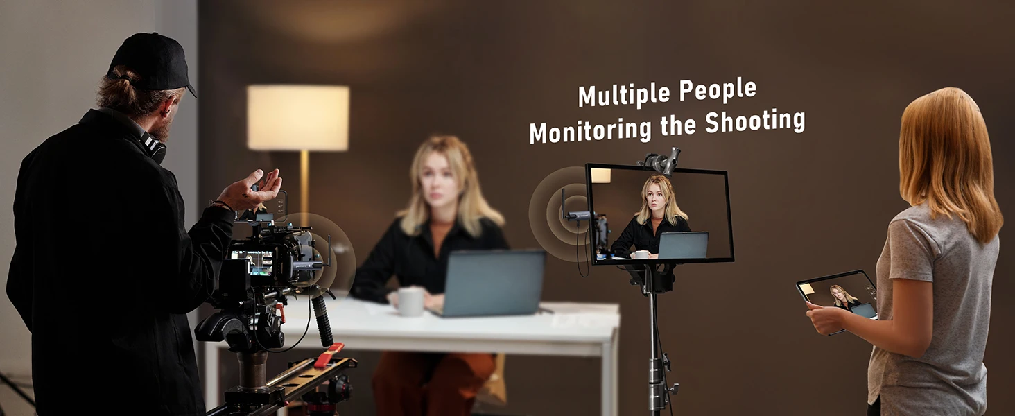 Lemorele 5G 200M Kabelloser HDMI-Sender und -Empfänger für Bildschirmfreigabe und Audioübertragung bei Meetings, für Laptop, TV, Projektor und Monitor – Detail 4