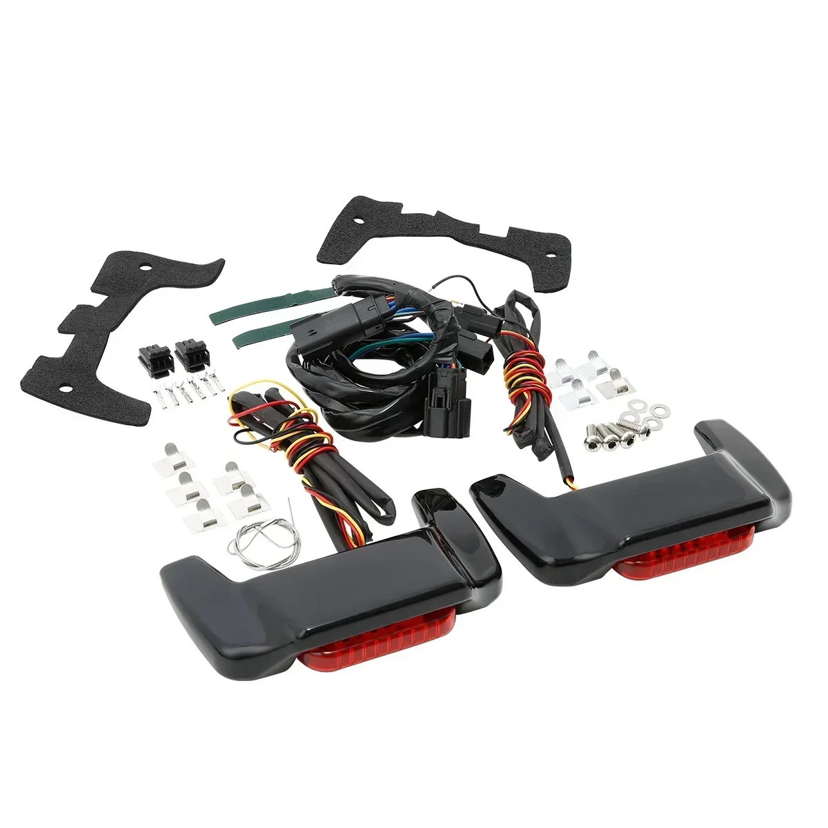 

For Harley Touring Road King Electra Street Glide 2014-2021 2019 2018 Motorcycle Hard LED Saddlebag Lid Spoiler Light Kit