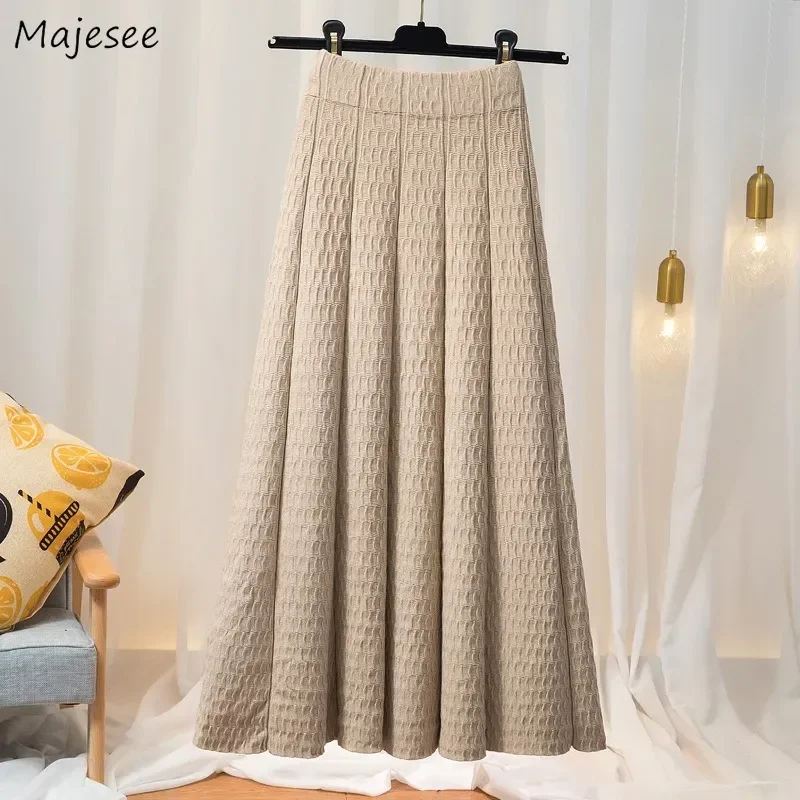 

Aesthetic Skirts Women Knitted All-match Fashion Korean Style Vintage Famous Lady Partywear Y2k Skirt Harajuku Faldas Streetwear