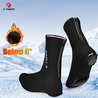 X-TIGER Winter Cycling Shoe Cover Fleece Warm Mountain Bike Overshoes Windproof Unisex Road Bicycle Shoes Cover