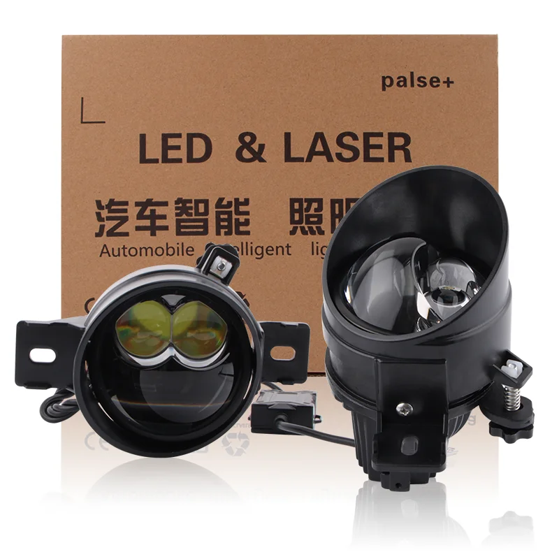 Car 3.0 LED Headlight Lens Bi LED Projectors Fog Lights CSP Chip White 70W Ultra Bright Lens Fog Lamp