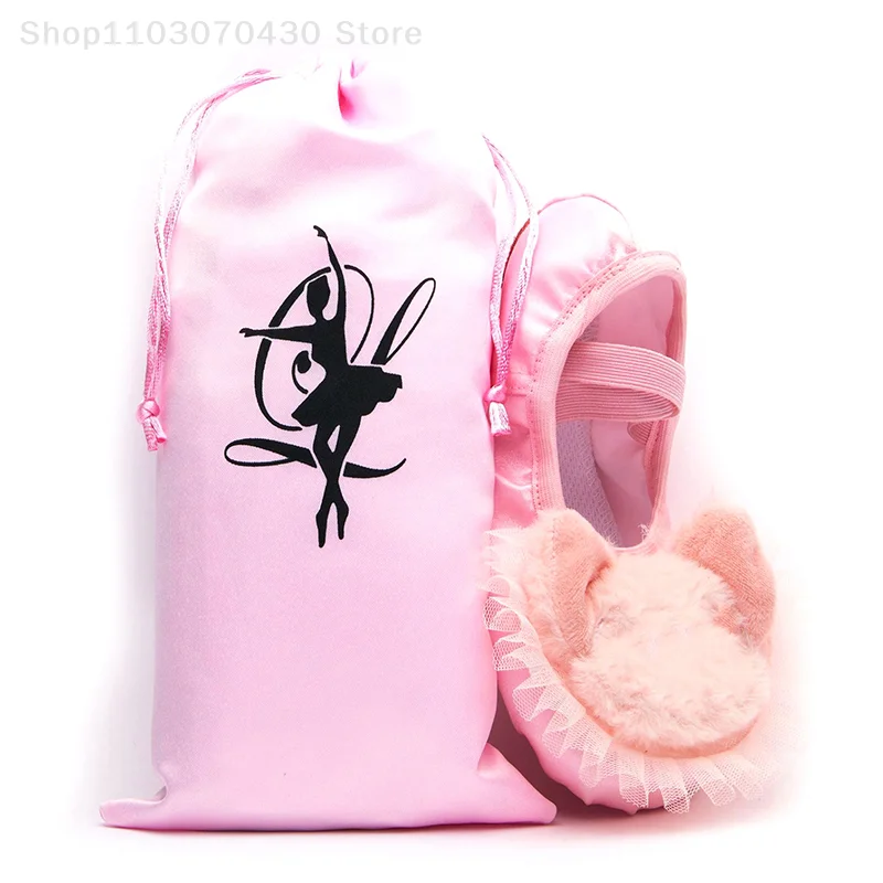 Dance Bag Shoes Storage Pouch Ballet Organizer Handbag Bags Pouches Satin Ballet Shoe Bag Dance Shoes Pouch