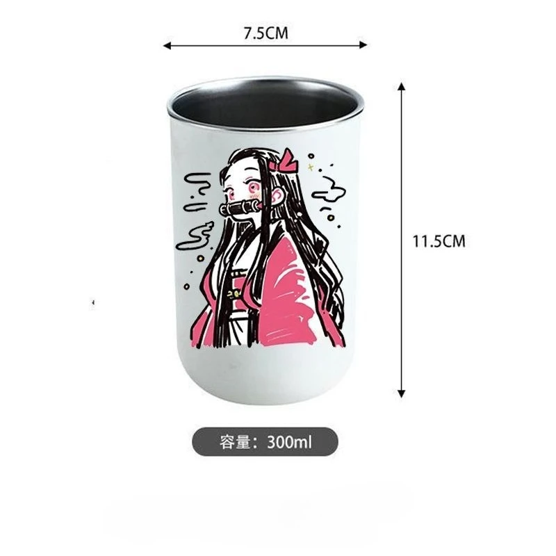 شيطان القاتل أنيمي الكرتون Nezuko طالب عنبر غسول الفم فرشاة الأسنان كوب الرجال والنساء موضة شخصية كوب السفر