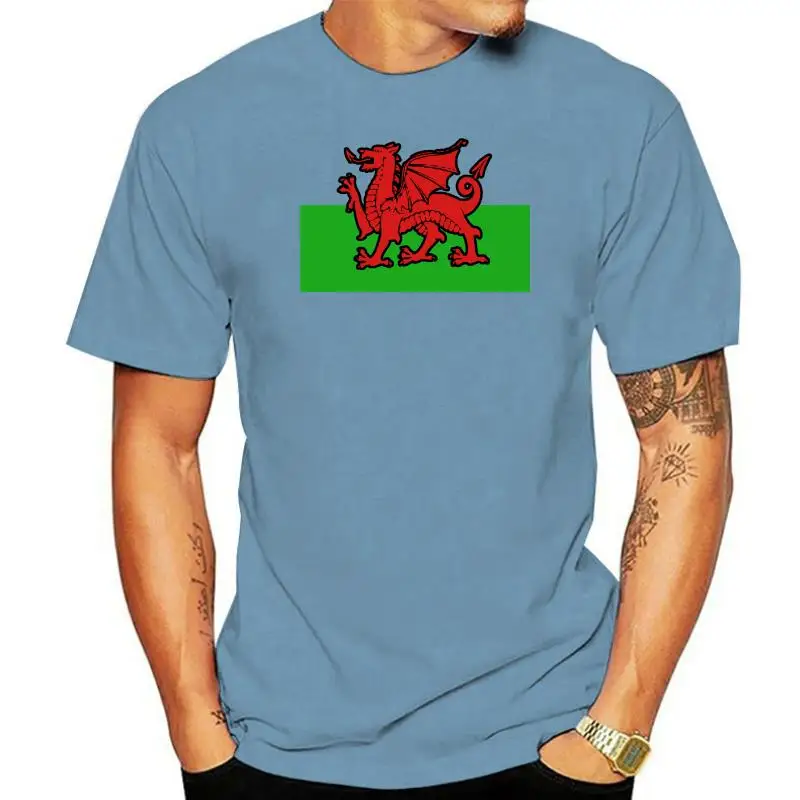 Men tshirt Short sleeve Women T-Shirt Wales Flag Welsh Dragon Baner Cymru Y Ddraig Goch T Shirt cool