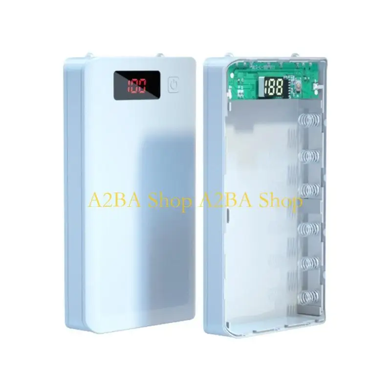 A2BA 6x18650 للحالة مربع تخزين شحن البطارية الخارجية لـ Shell for Ch