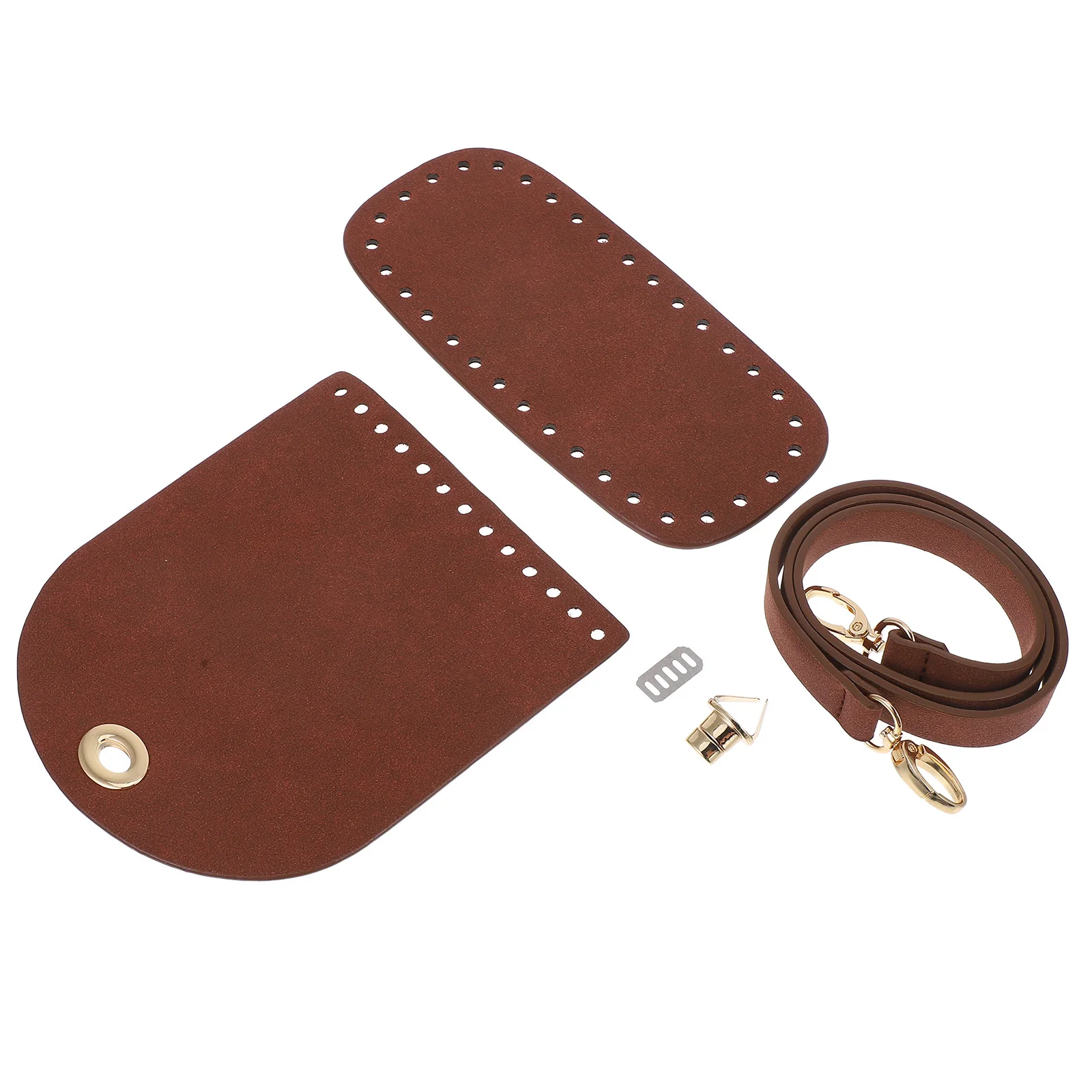 

PU Bag Knitting Set DIY Shoulders Bag Sewing Kit Crossbody Handmade Satchel Purse Making Supplies for Women Handicrafts