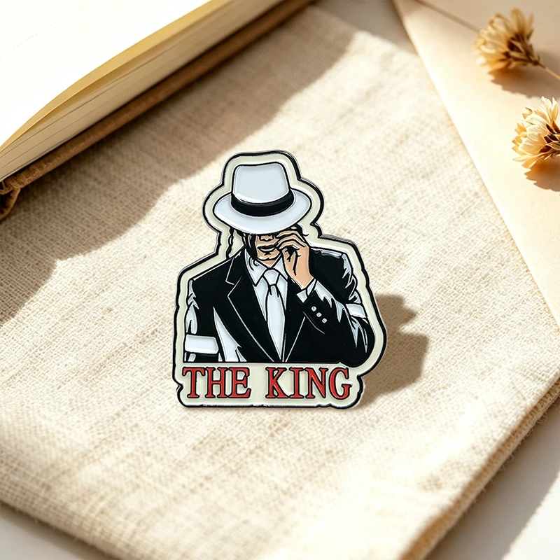 Music Star Character Pins 4-style Enamel Metal Cartoon Michael Jackson Pin On Bags Clothes Lapel Badge Fashion Accessories Gifts