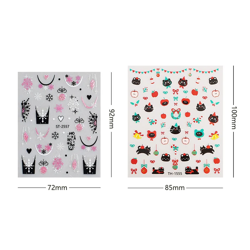 1pc 3D Red Skeleton Hand Nail Art Stickers Press On Nails Self Adhesive Halloween Nail Decals Festive Atmosphere Decorations