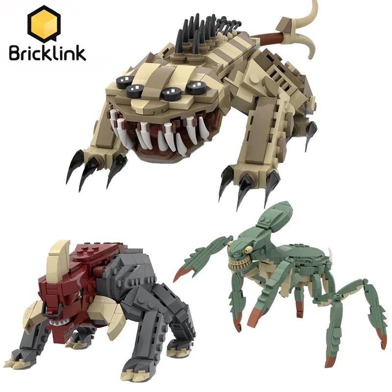 Bricklink Star Movie Animals Figures Geonosian Arena Three Beasts Reek Nexus and Acklays Monster Sets Building Blocks Toys Gift