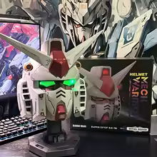 RX-78-2 Iconic Helmet - Posable Action Figure LED Light-Up Cosplay Accessory, Collectible Toy Gift for Kids & Fans