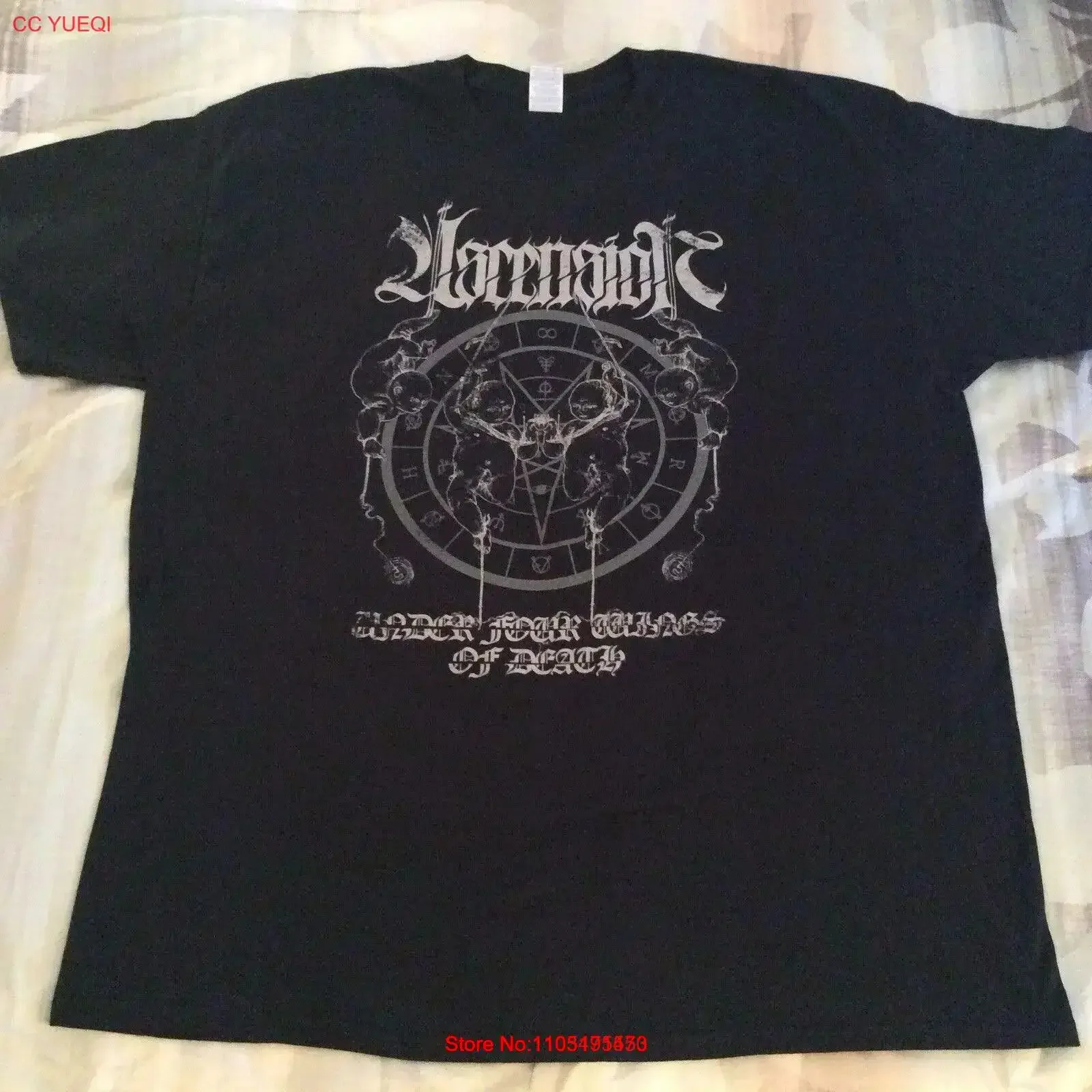 ASCENSION sous quatre t-shirt XL l'inquisition du sabme Urgehal Urfaust Empyrium vintage lavé homme respirant unisexe étiré