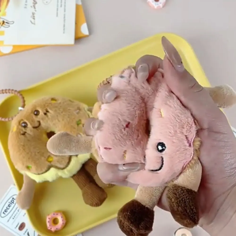Gingillo Cartoon Simulazione Ciambella Ciondolo in peluche Peluche morbido Ciambella Portachiavi in peluche Kawaii Cute Donut Portachiavi in peluche Chiave per porta