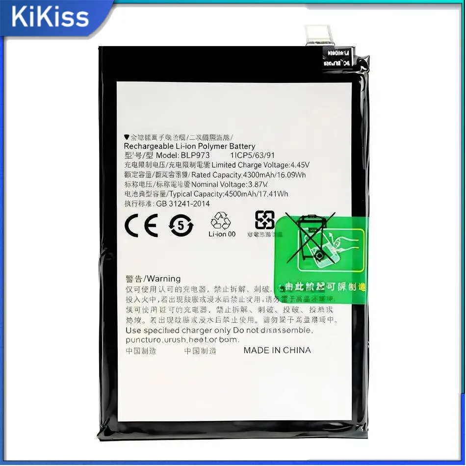 

For Oppo Reno 9 5G PHM110 Pro PGX110 4500Mah Mobile Phone Battery BLP973 Safe Long Lasting