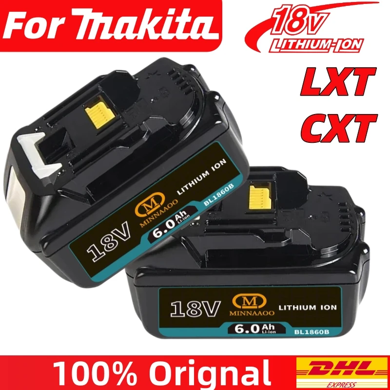 

100% Original For Makita 18V 6.0Ah Rechargeable Battery BL1850/BL1860/BL1830 LXT Replacement Power Tool
