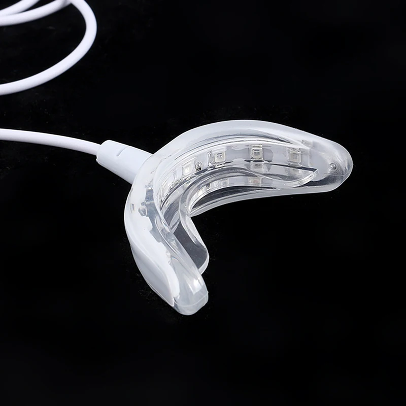 مصباح تبييض الأسنان المحمول USB القابل لإعادة الشحن ، ضوء فموي أزرق ، 3in 1 ، 16 ضوء