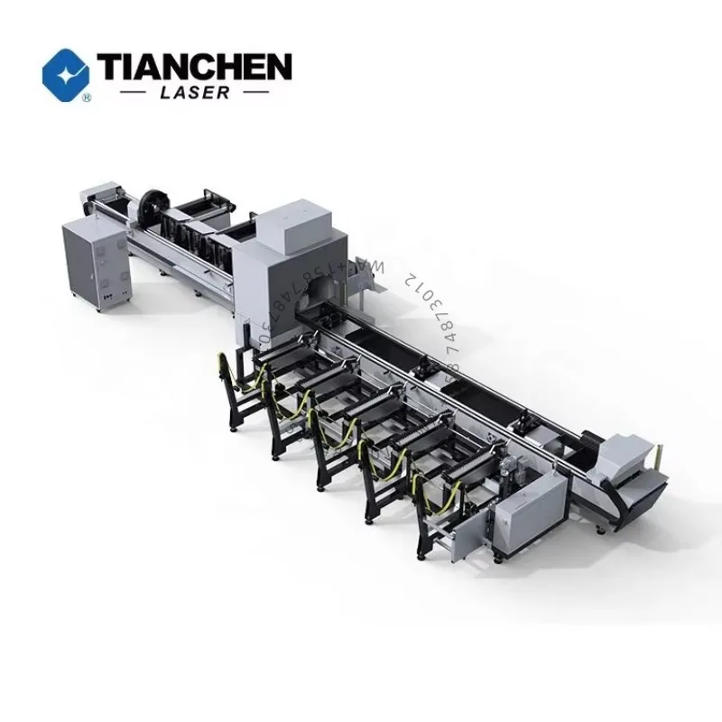 Fully Automatic Loading and Unloading System Fiber Las erTube and Pipe Cutting Mach ine