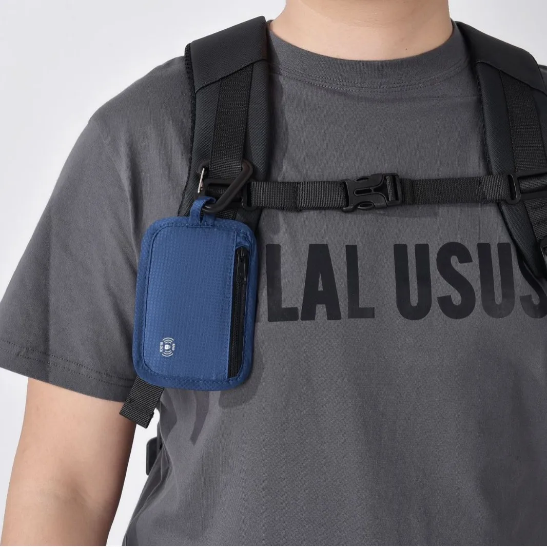 

Small lightweight invisible waist belt travel bag anti-theft credit card bag nylon cloth small wallet