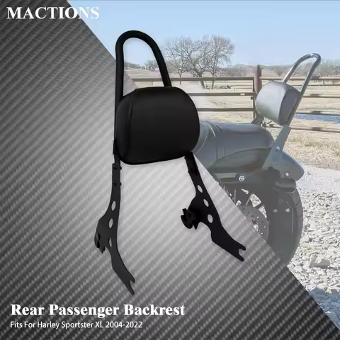 Motorcycle Black Detachable Sissy Bar Adjustable Passenger Backrest For Harley Sportster XL XLH883R XLH1200 48 72 04-22 Roadster