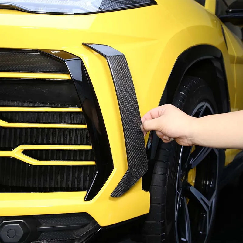 

For Lamborghini URUS 2018-2021 car Front Side Bumper Cover Trim Front Under Cover lower Lip Bumper real carbon fiber accessories