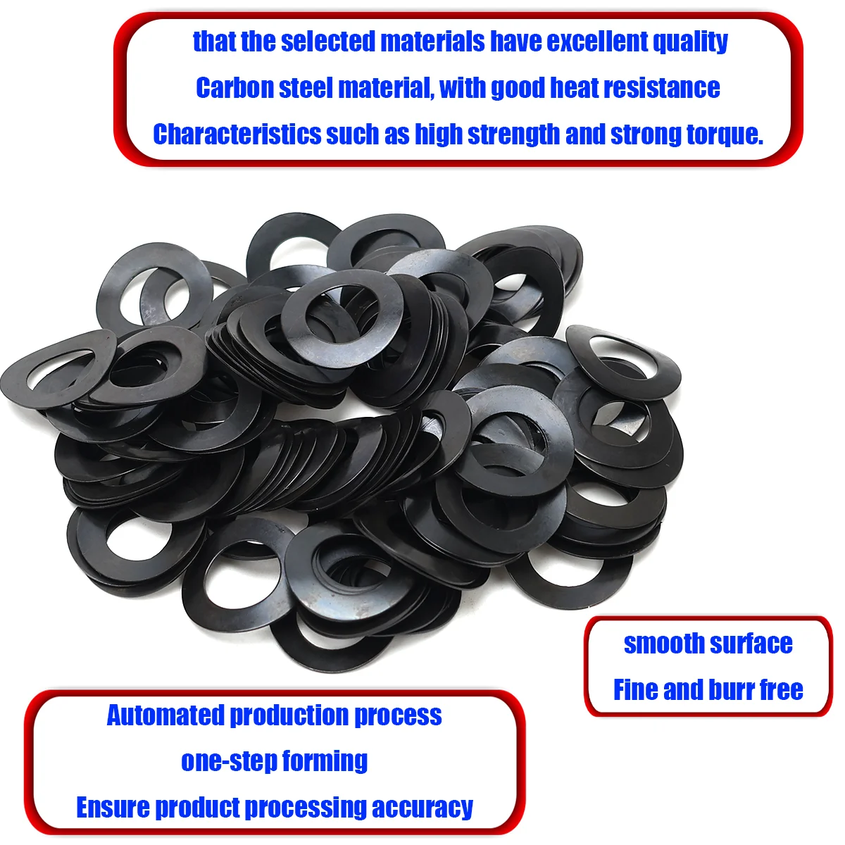 260pcs/Manganese Steel Saddle Spring Washers, Saddle Elastic Washers, Curved Washers, M3-M12, Suitable for Hardware Projects