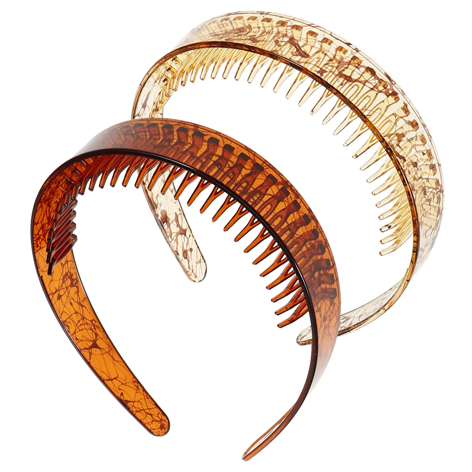 

2Pcs Women Hairbands Teeth Comb Non-Slip Hair Headband Toothed Wide Hairband Makeup Workout Accessories Teeth Comb Headband