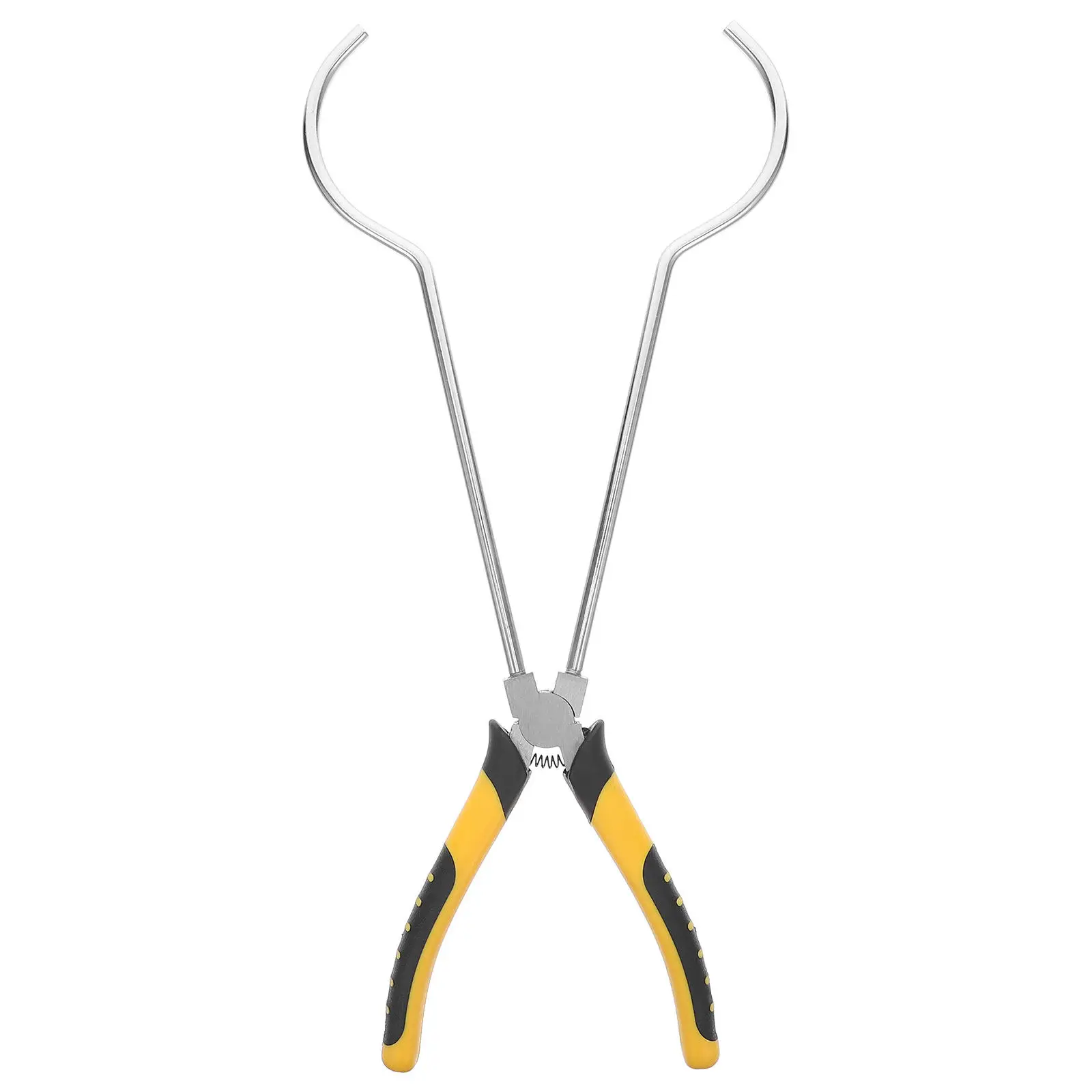 

Crucible Tongs High Temp Resistant Stainless Steel Jewelry Making Pliers for Gold Casting Smelting Long Nose Bent