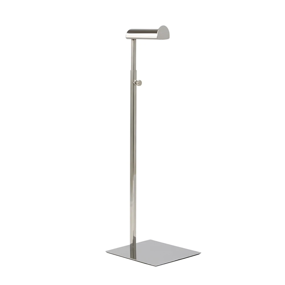 Bag Display Stand Stainless Steel Metal Hook Stand Handbag Wig Hat Hanging Stand Hanger Adjustable Height Bag Exbition Shelf