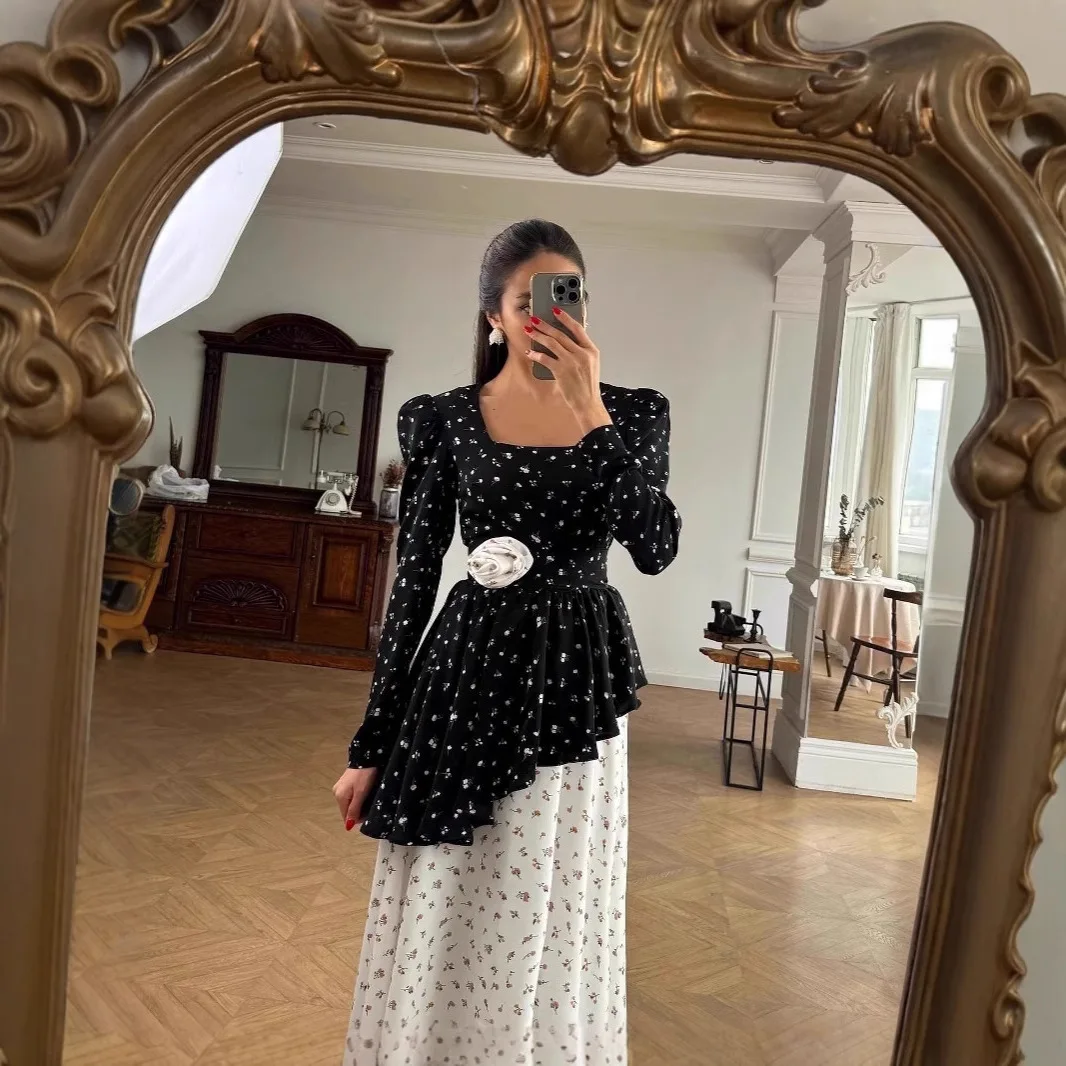 

2025 Autumn Black Lace Polka Dot Long Sleeve Versatile Slim Fit Design Beach Harajuku 2025 Summer Dress Robe Vestido Women Party