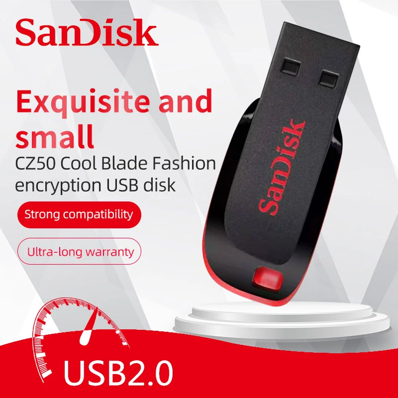 Sandisk CZ50 Pendrive USB2.0 Flash dirve 16GB 32GB 64GB 128GB memoria Usb memoria Flash mini chiavetta usb chiavetta USB