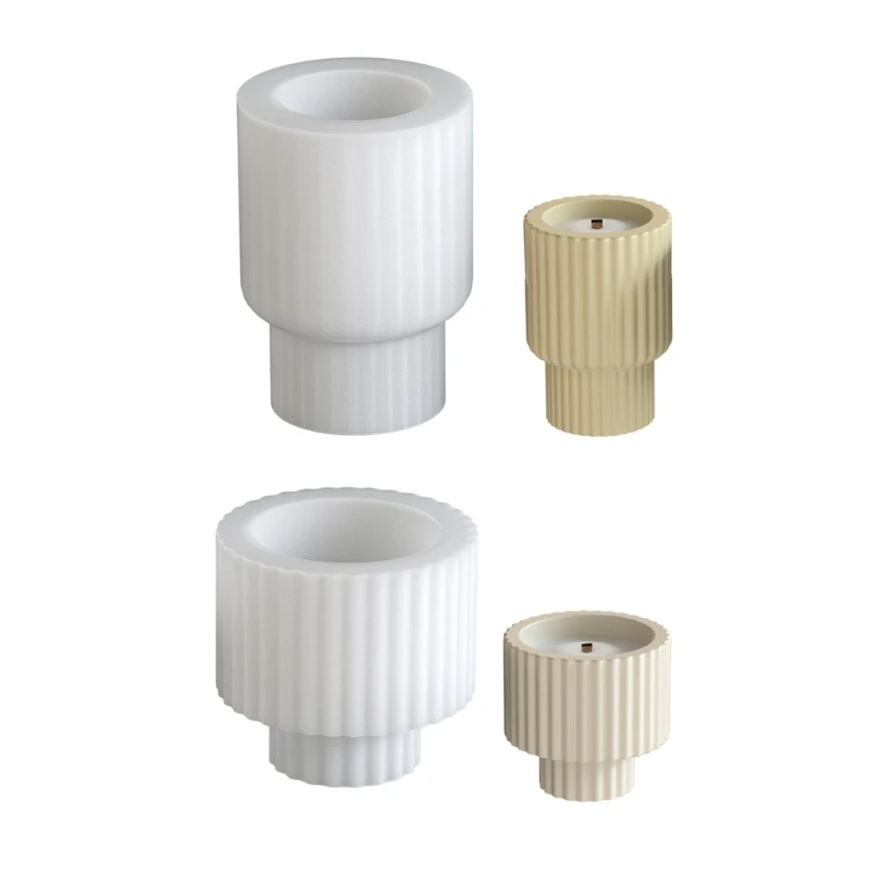 

Cup Molds Striped Jewelry Making Tool Tealight Molds for Handmade