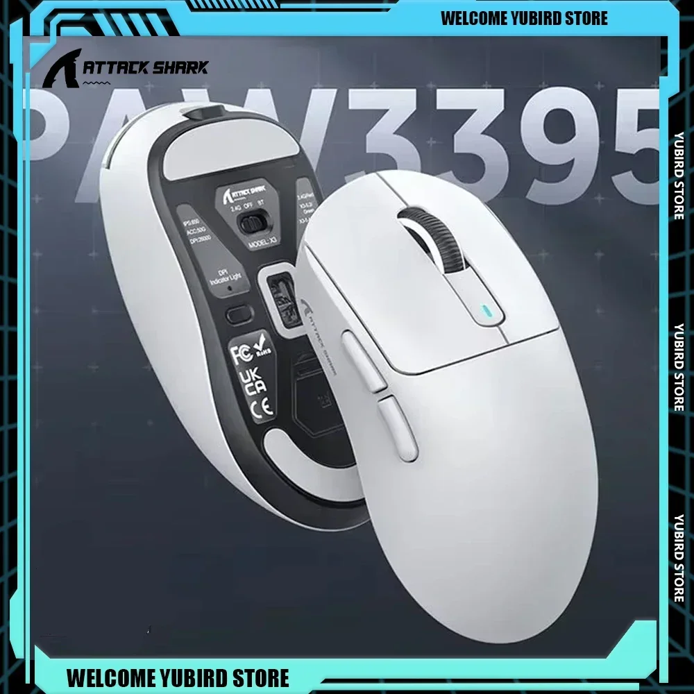 Attack Shark X3 Bluetooth Wireless Lightweight Gaming Mouse Tri Mode Sensor 2.4G Wireless E-Sports Mice Laptop Accessories Gifts