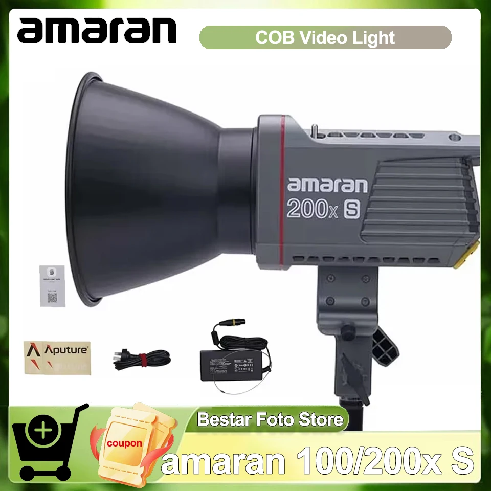 Amaran 200x S /100x S Bi-color COB Studio Photography LED Light 200W/100W Brightness 2700-6500k Video Fill Lamp by Aputure