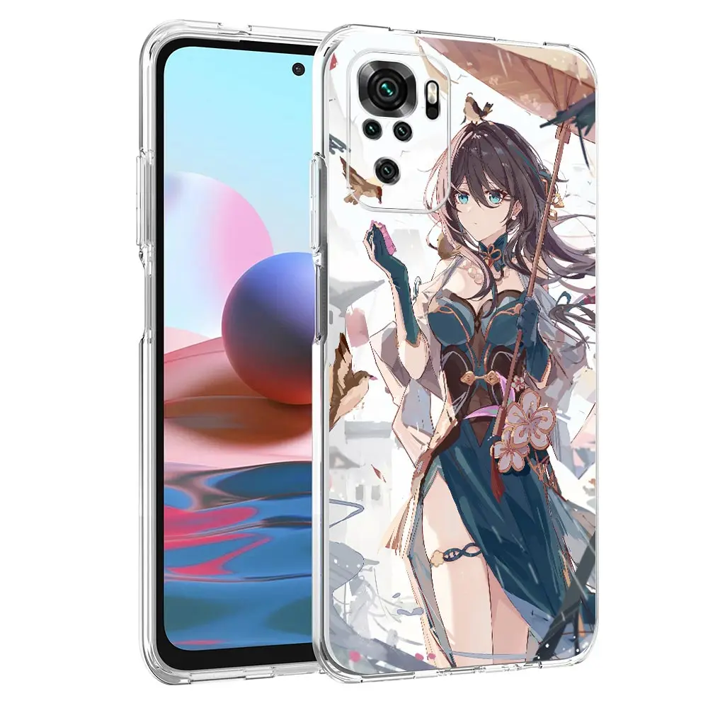 Phone Case For Xiaomi Redmi Note 13 12 5G 9S 9 8 10 11 Pro Plus 4G 9T 13C 12C10C 9C 9A 7 Clear Cover Game Honkai Star Rail Anime