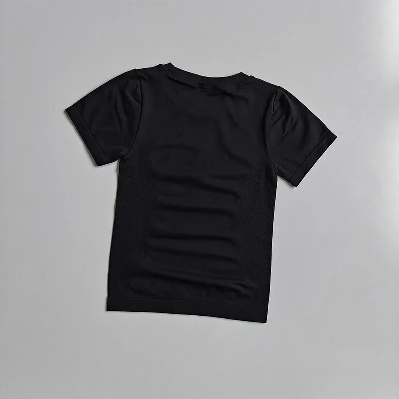 Dünne Sport-Kurzarm-T-Shirts Schlankmachende Schnelltrocknende Fitnesskleidung Elastisches Enganliegendes Atmungsaktives Yoga-Oberteil für Damen – Detail 8