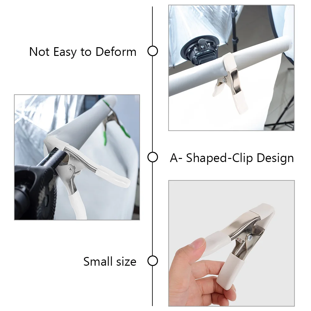 

5 Pcs Spring Clip A-shaped Heavy Duty Clamps Folder Backdrop Pvc Sturdy Photo