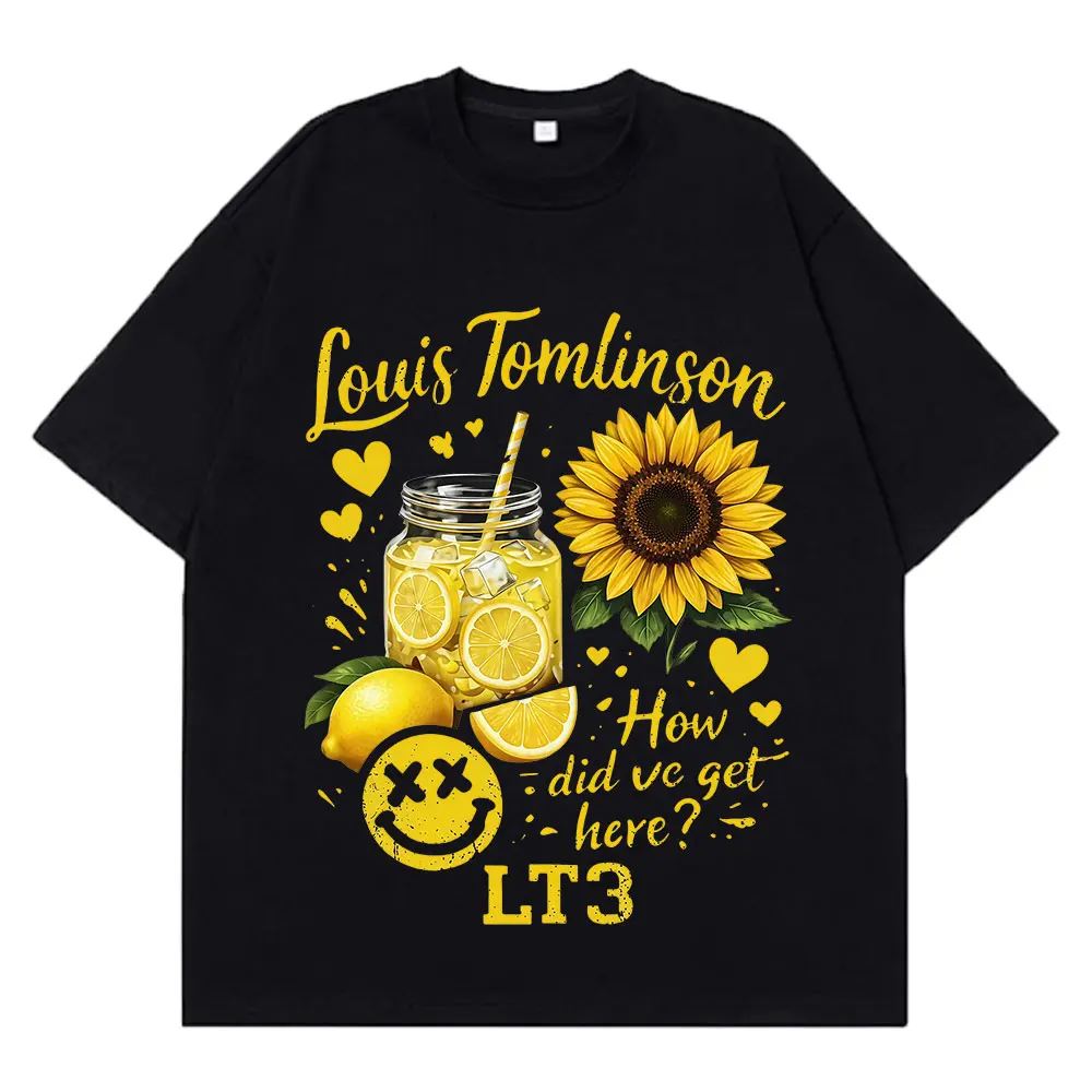 Singer Louis Tomlinson How Did I Get Here Tour 2026 Print TShirt Men Women Fashion T-shirt Cotton Vintage Loose T-shirs Fan Gift
