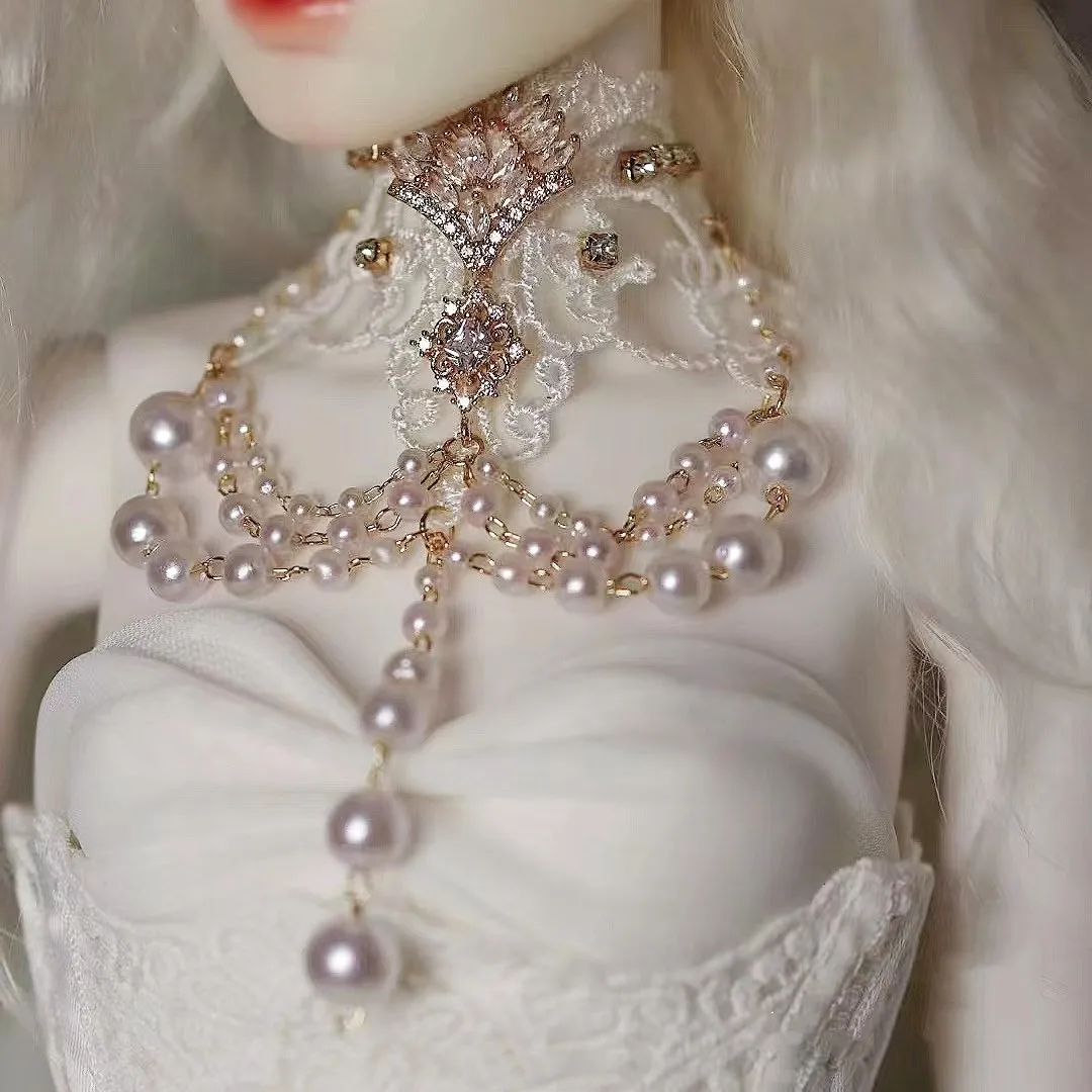 BJD Pearl Chain Collar 1 Piece, 1/3 1/4 Doll With Jewelry Accessories