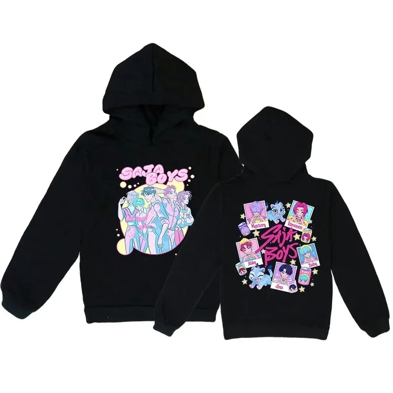 

Anime KPop Demon Hunters Saja Boys Hoodies Baby Boy Girl Harajuku Hooded Sweatshirt Autumn Fleece Pullover Kids Casual Tracksuit