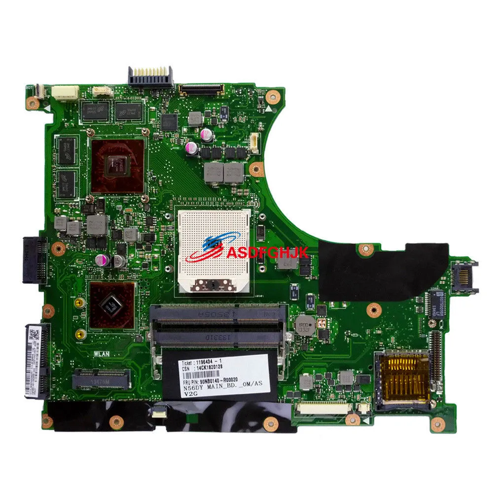 Original FOR ASUS N56D N56DY Motherboard 1600 MHz Radeon HD 8750M Support