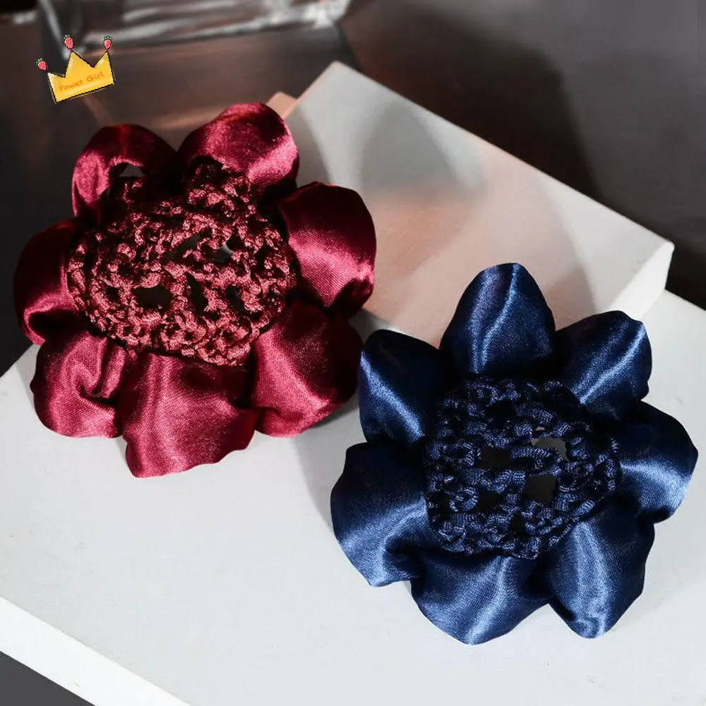 

Elegant Sweet For Women Dance Nurse Headwear Korean Bun Snood Hair Net Ponytail Holder Hairgrips Cover Net