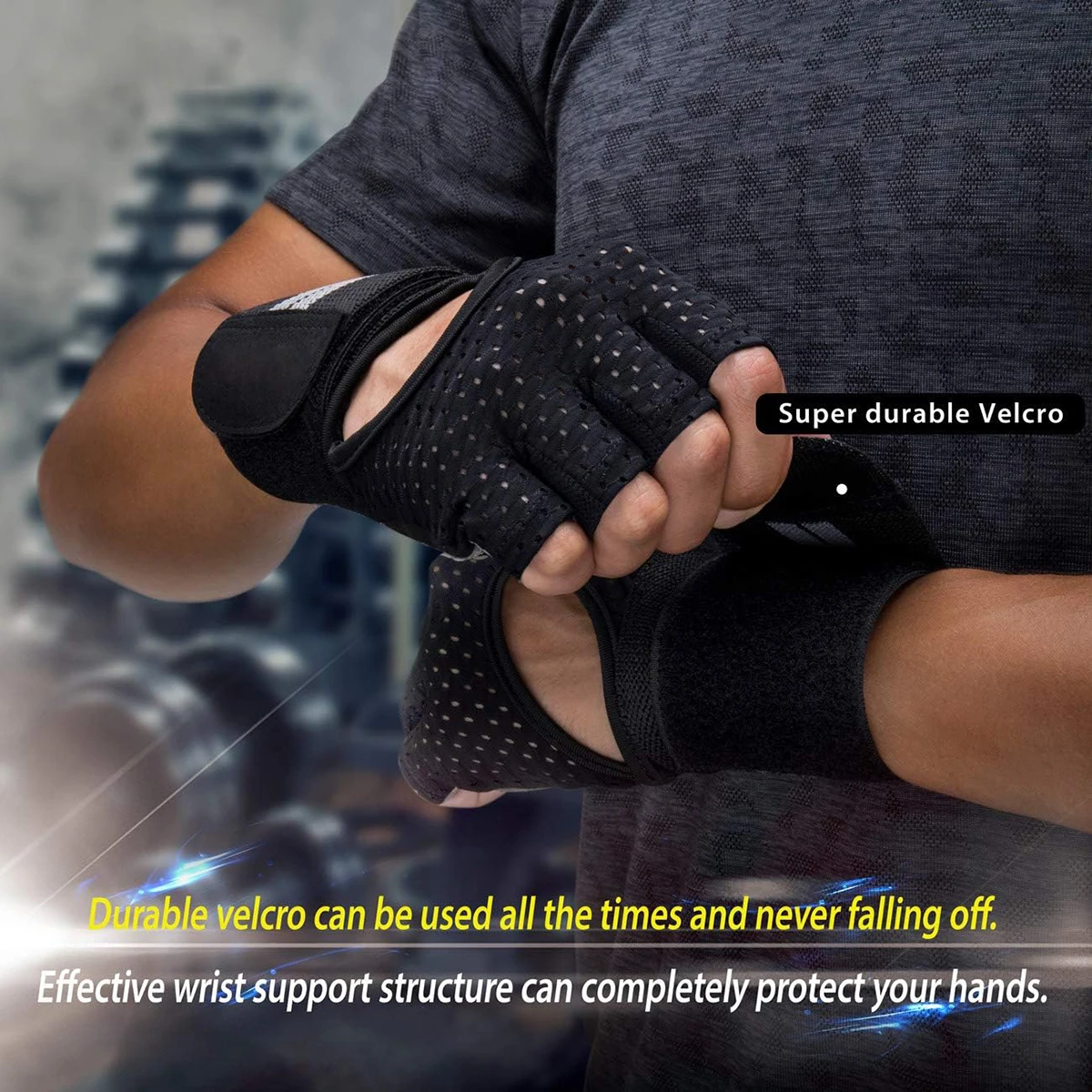 Weight Lifting Gloves Men And Women Workout Gloves With Wrist Wraps Support For Gym Training Full Palm Protection For Fitness