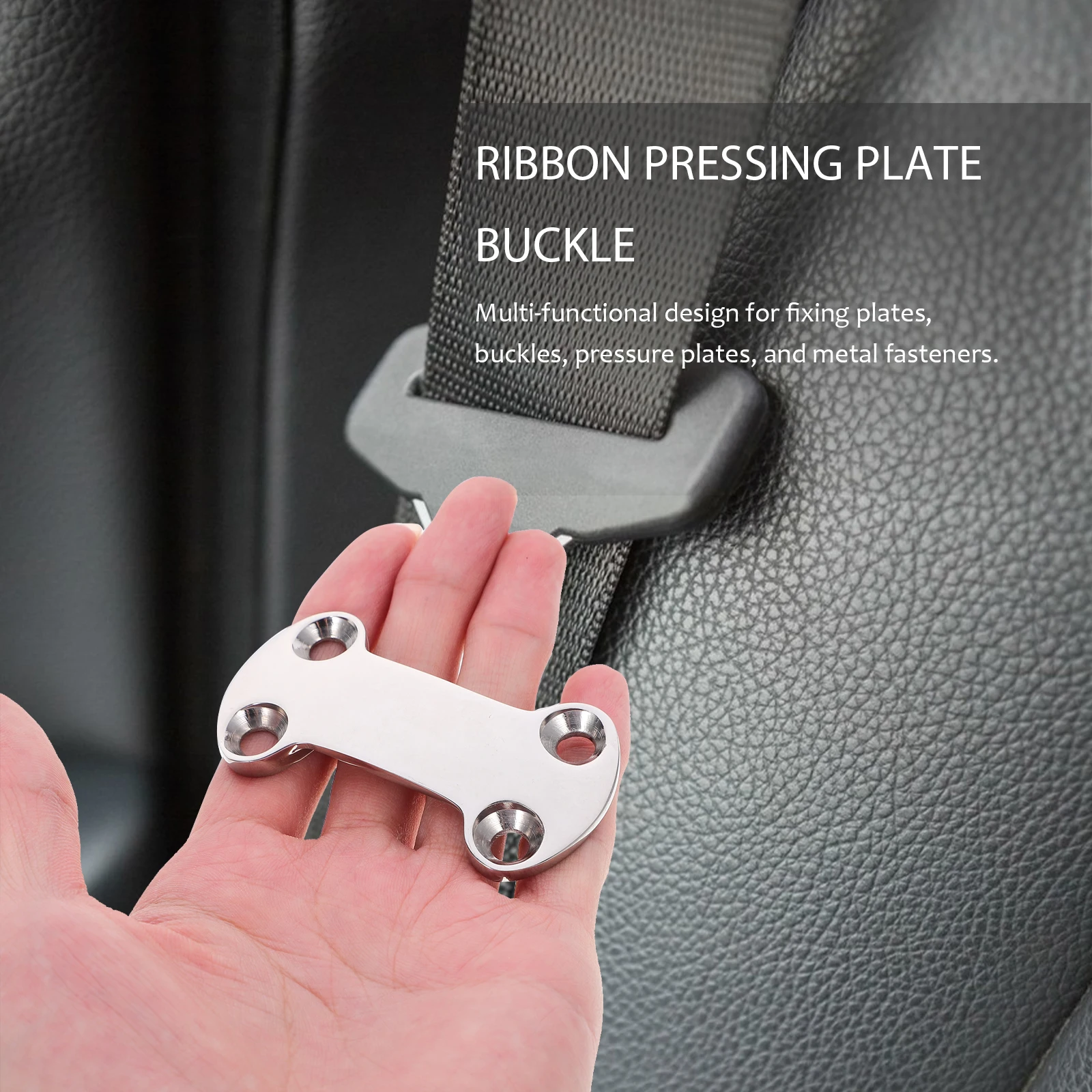 

Mirror Polished Fixing Plate 25mm 304 Stainless Steel Webbing Buckle Pressing Plate 48x19 Screws Hardware Accessories