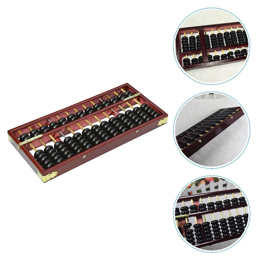 

Wooden Abacus 13 Rods Vintage Arithmetic Tool for Adults Students Learning Mental Calculation Brain Development Counting