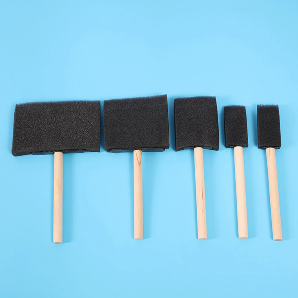 

10Pcs WoodH SpongeBrush 1x4 1x3 3x2 5x1Inch Foam Paint Stains ArtCrafts EVENFinish DripReduction MixedMedia